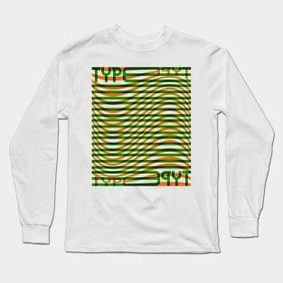 Type Wave (Green Orange) Long Sleeve T-Shirt